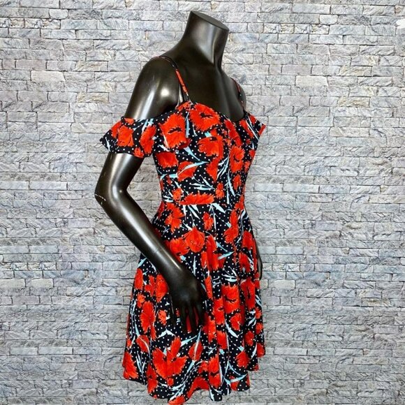 B Darlin Floral A Line Mini Dress - Picture 3 of 3